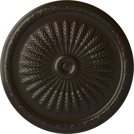 Ekena Millwork Juniper Ceiling Medallion (Fits Canopies up to 7"), Hand-Painted Stone Hearth, 36"OD x 1 1/2"P CM36JUSHF